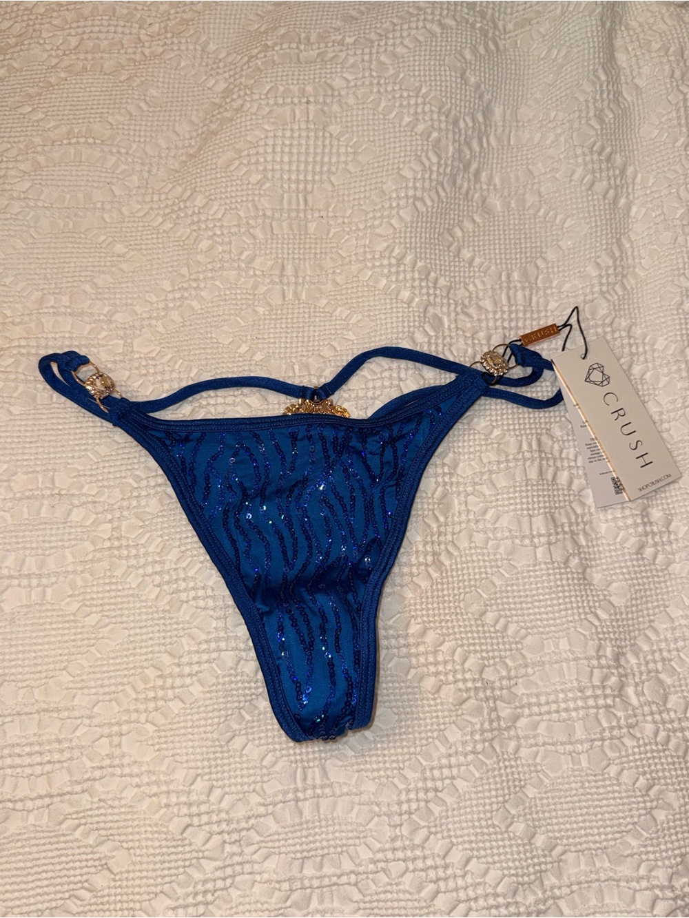 CRUSH Royal Blue Sequin Bikini Bottom